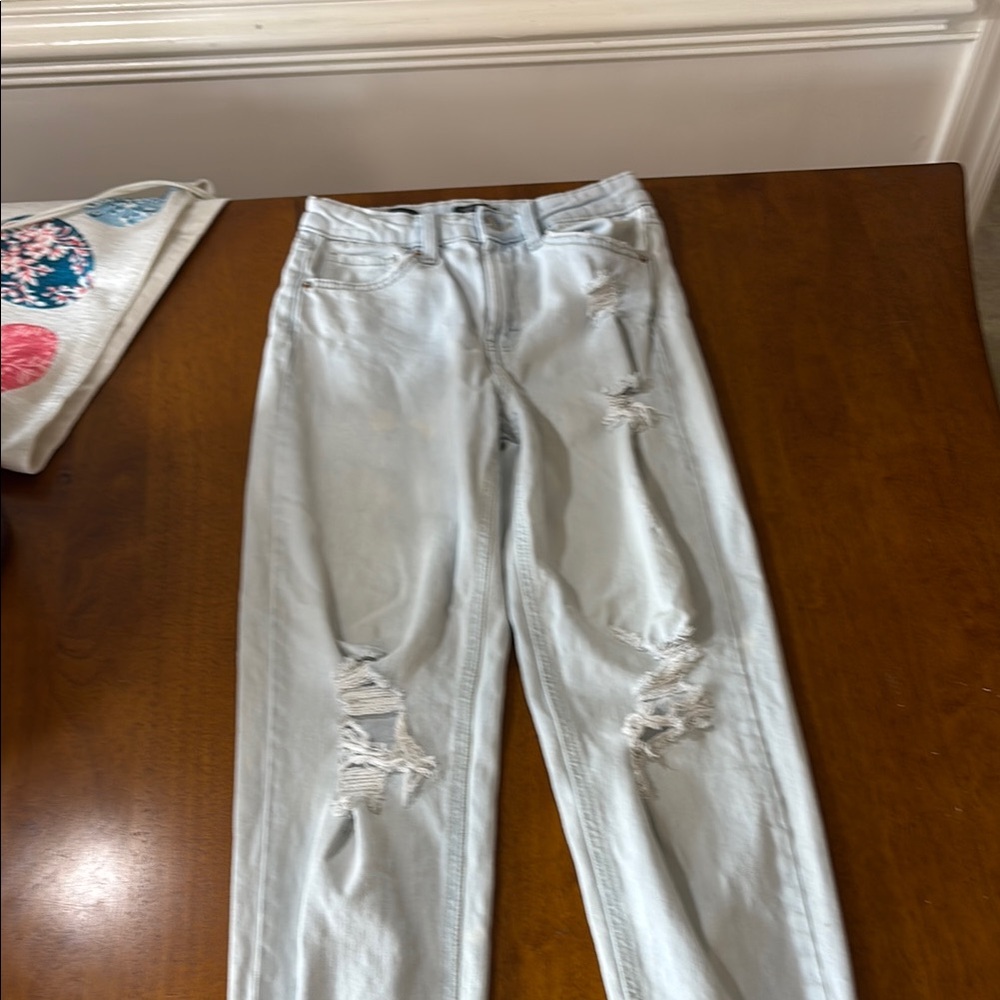 Light Blue Distressed Women Jeans